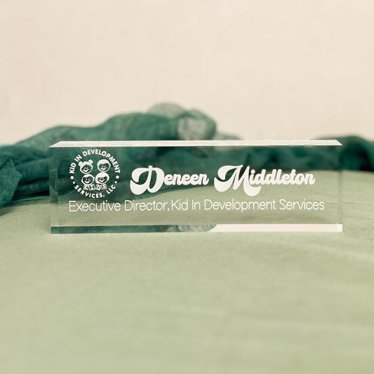 Custom Acrylic Desk Name Plate