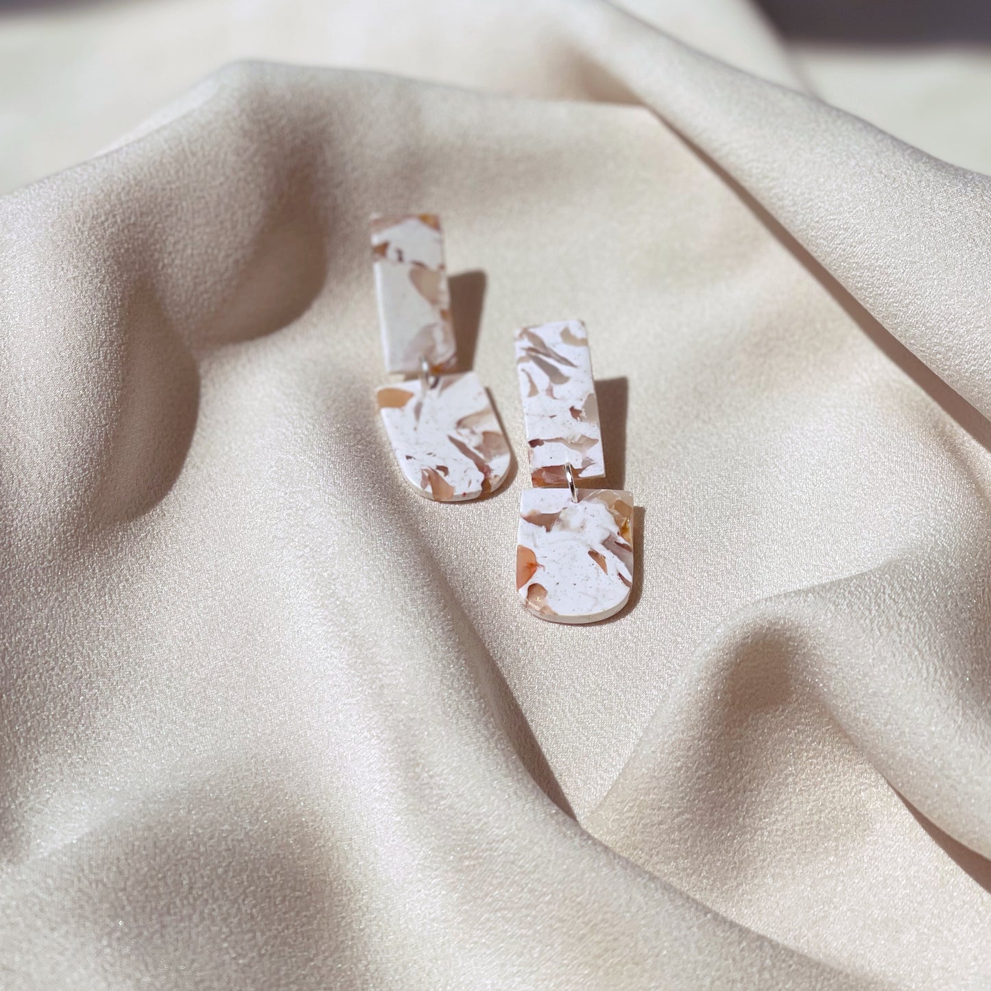 Neutral Coastal Collection No.7 | Tan & Auburn Dangles