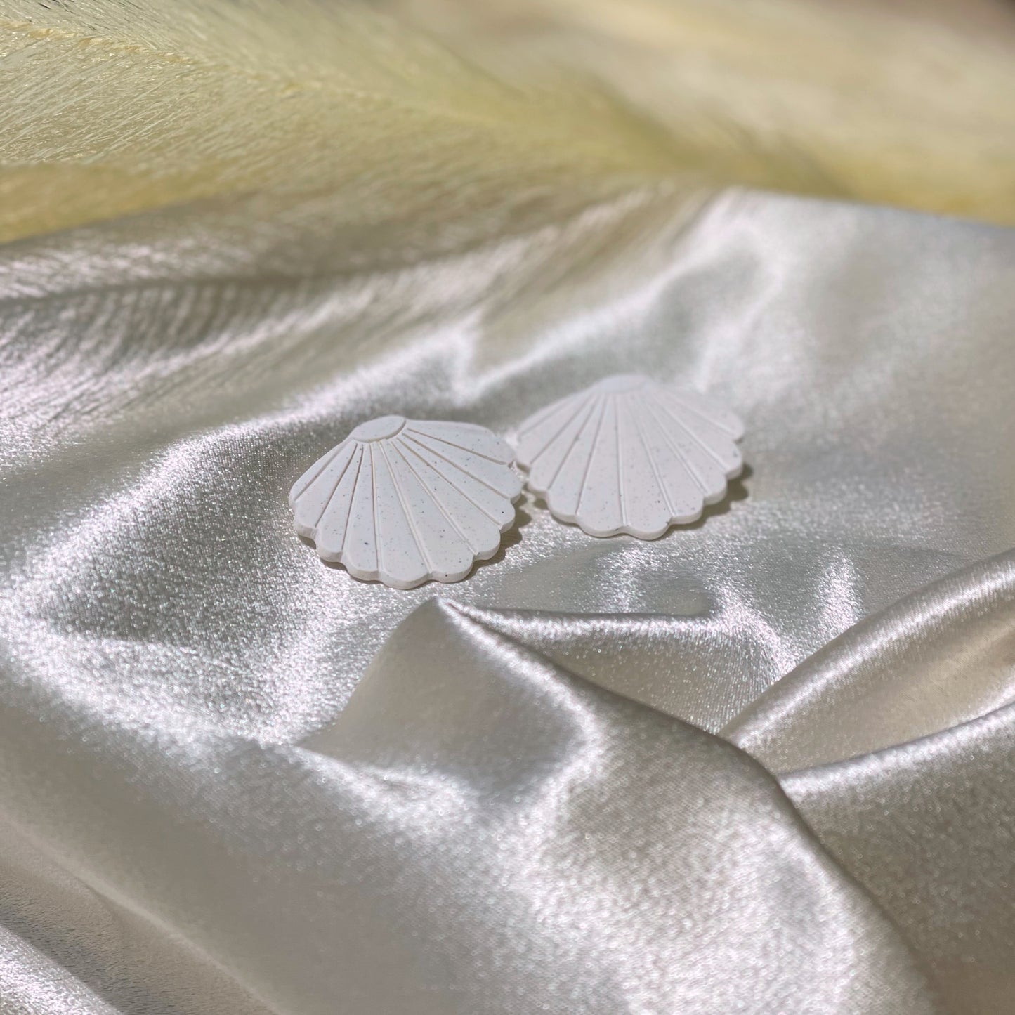 Coastal Collection No.4 | White Seashell Studs