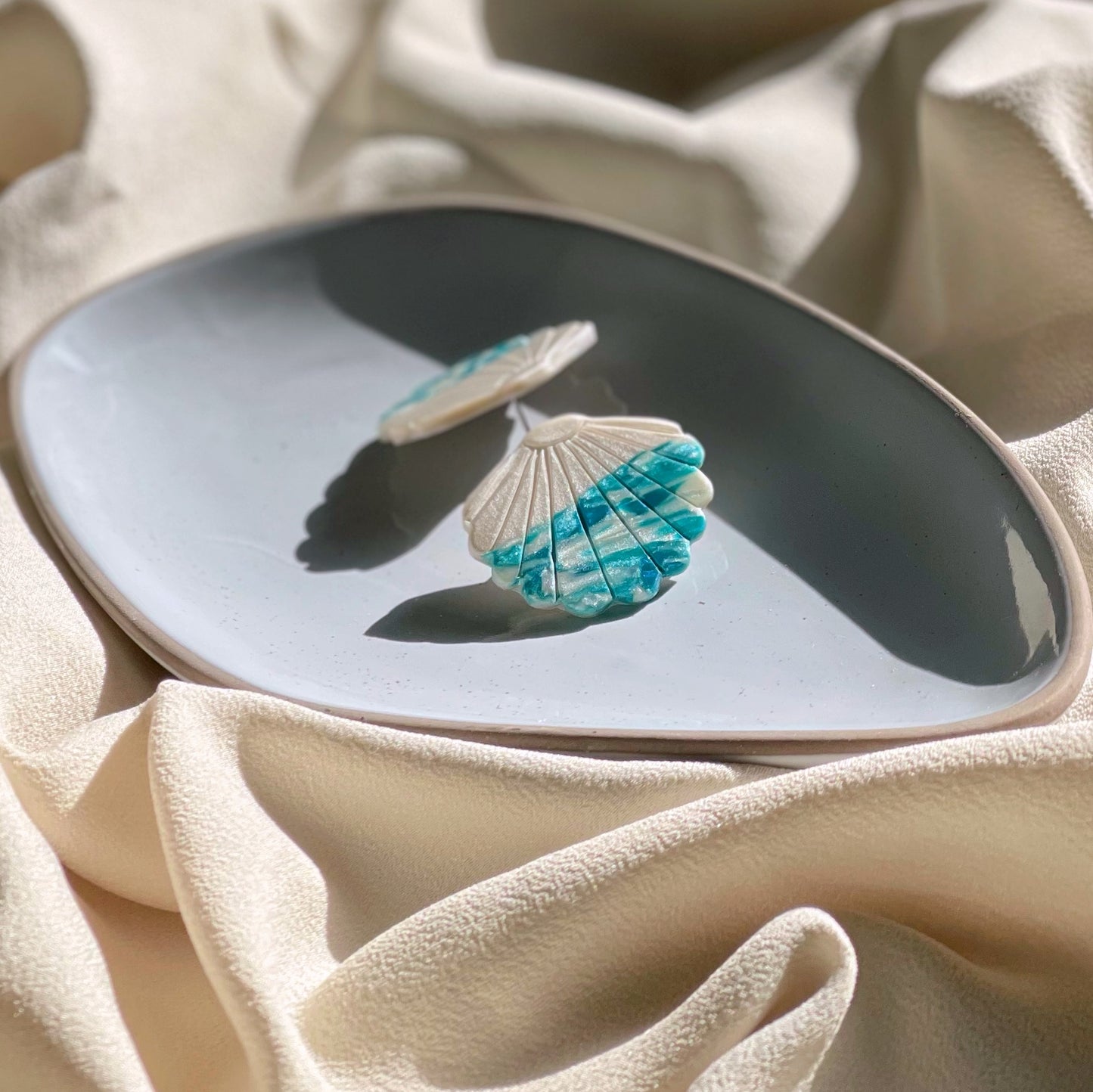 Liquid Velvet Seashell Studs No.9
