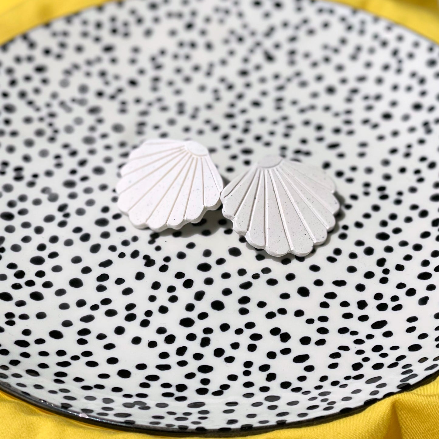 Coastal Collection No.4 | White Seashell Studs