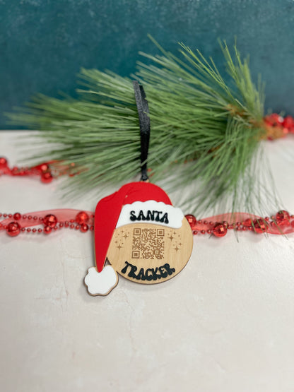 Santa Tracker QR Code Ornament