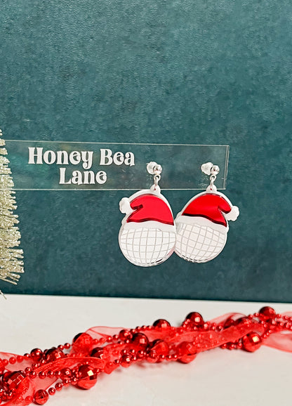 Disco Santa Hat Earrings