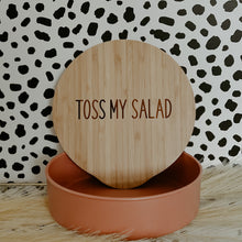 Load image into Gallery viewer, Bamboo Salad Bowl - &quot;Toss My Salad&quot;