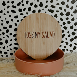 Bamboo Salad Bowl - "Toss My Salad"